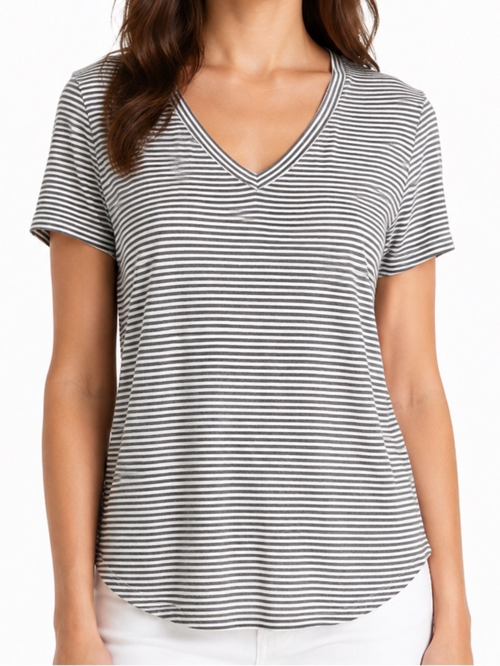 Green Envelope Monochrome Striped Tee
